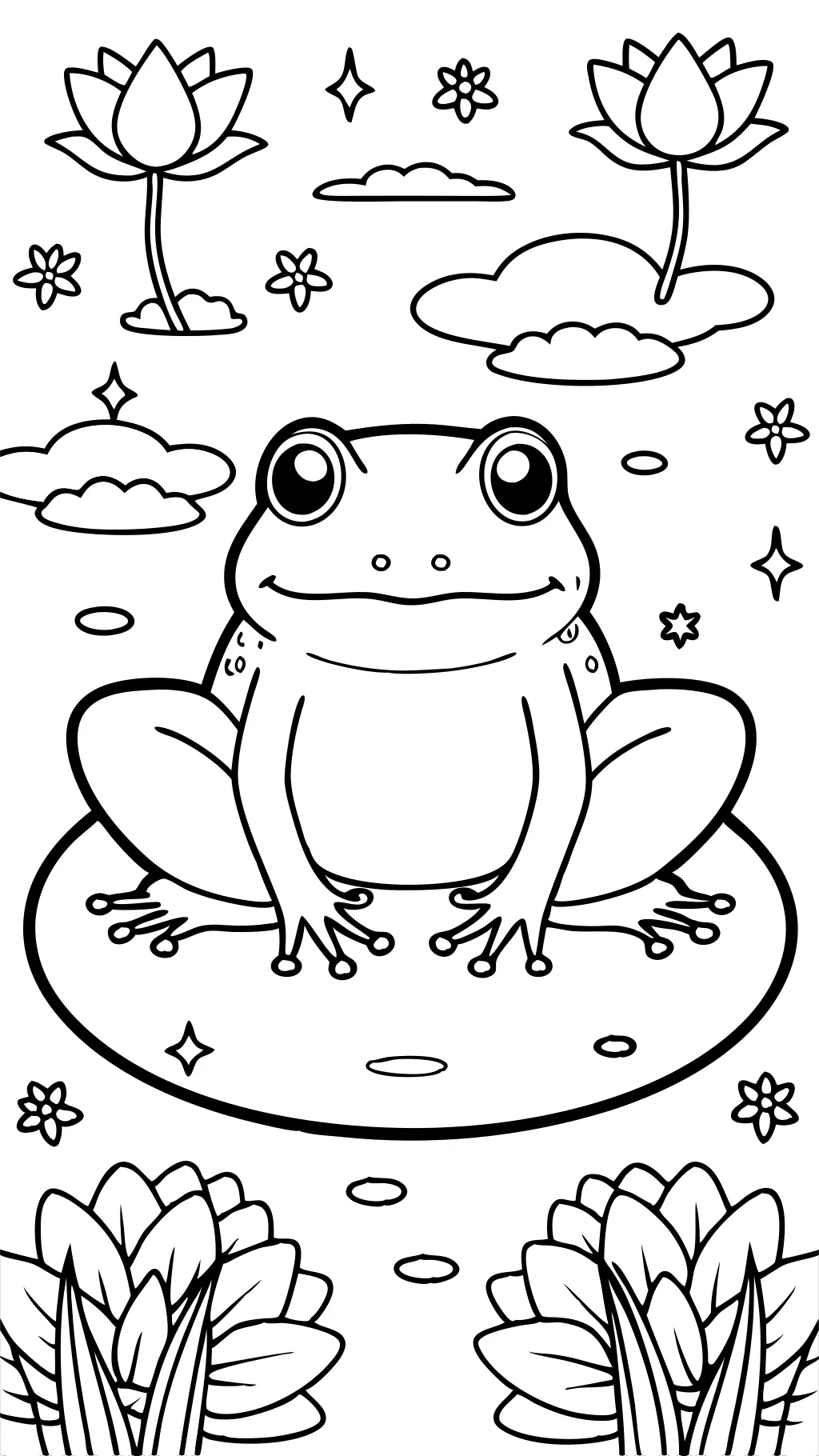 frog coloring page